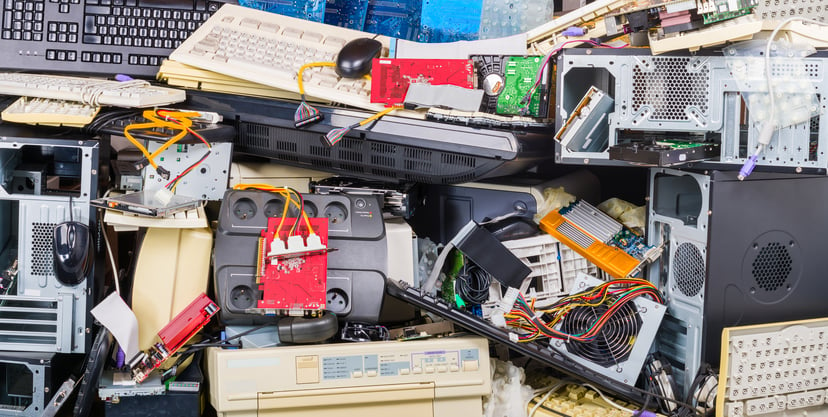 Pile of electronic waste.